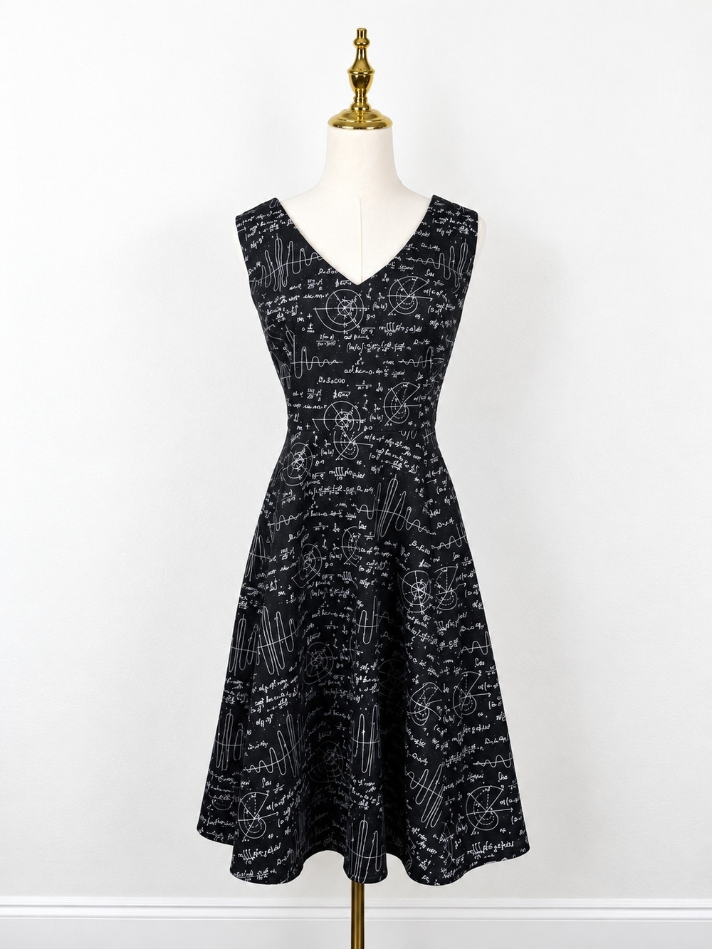 Eva Rose Math Science STEM Teacher Retro Pinup Fit Flare Swing Dress Pockets USA